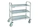 Serveerwagen Vogue RVS met 3 plateaus 128kg 82.5x71cm