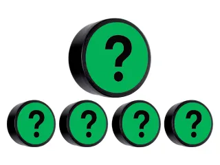 Magneet vraagteken 35mm groen 5 stuks - 1