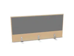 opzetpaneel,v. bureau,aanbouw achter,B 1200mm,NE-esdoorn,BN8078-grijs
