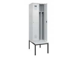locker met bank,voor scheiding van kleding,HxBxD 2120x600x815mm,2vak