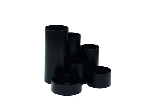 MAULtubo pennenbak 6 vaks Ø15x12,5cm Zwart 85% recycling