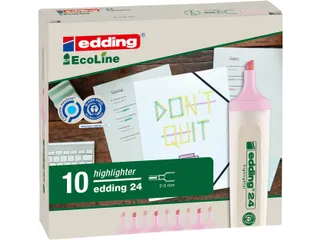 Markeerstift edding 24 EcoLine pastel roze - 5