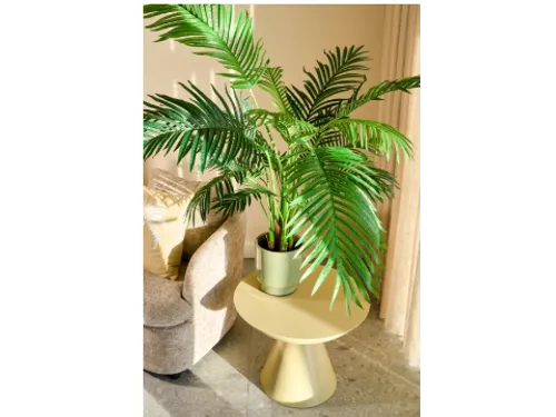 Kunstplant Mica Areca palm in pot groen 120x140cm