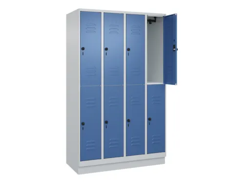 dubbeldekse locker,HxBxD 1950x1200x500mm,4x2vak.,vak B 300mm