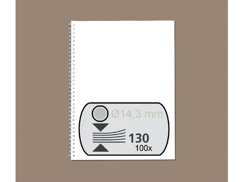Draadrug GBC 14mm 34-rings A4 zilver 100stuks