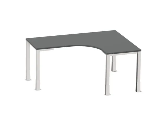 bureau à retour à hauteur réglable,MS-gris foncé