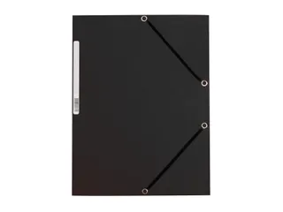 Elastomap A4 Met 3 Kleppen Karton Zwart Voor 200 Vel Pak 10 Stuks - 1