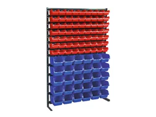zichtbakkenstelling,HxBxD 1650x1114x350mm,93bakken kunststof,eenzijdig - 1