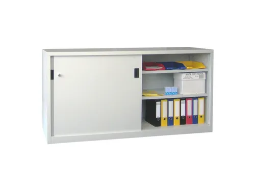 schuifdeurkast,HxBxD 1000x2000x600mm,RAL7035,front RAL7035