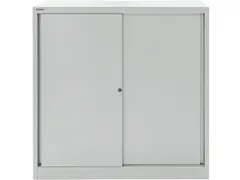 Schuifdeurkast Hxbxd 1181x1200x430mm 3oh 2legborden Staalplaat Ral7035