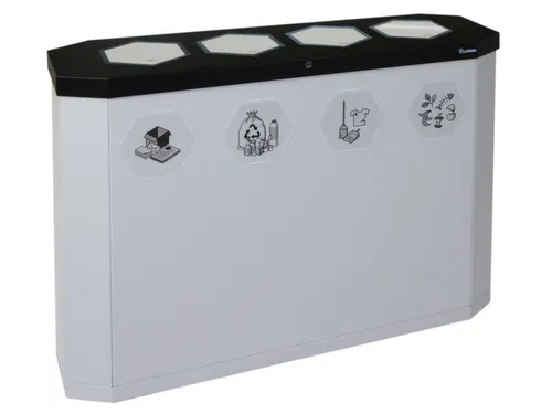 afvalverzamelstation,4x45l,HxBxD 830x1200x355mm,4opening(en)