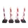 set kettingstaanders,4xpalen,4xvoet,4xketting,paal HxØ 930x40mm