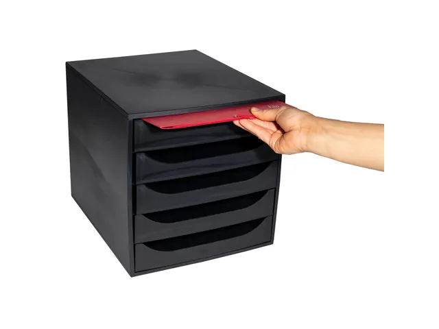Ladenblok Ecobox 5 Laden A4+ Zwart
