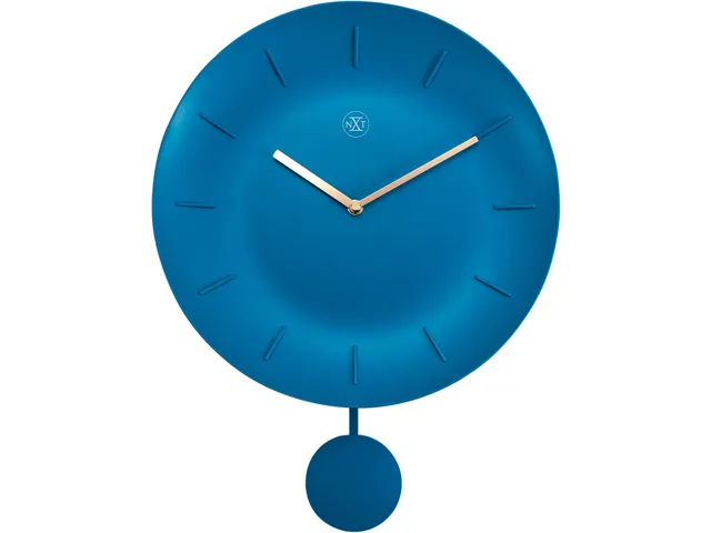 Wandklok nXt Bowl Ø 30cm turquoise streepaanduiding
