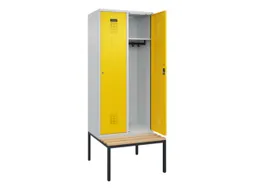 locker met bank,HxBxD 2120x800x815mm,2vak,vak B 400mm,cilinderslot
