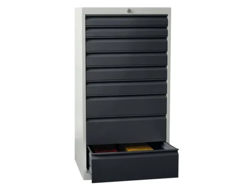 ladekast HxBxD 1200x500x600mm 9laden slot RAL7035 front RAL7016