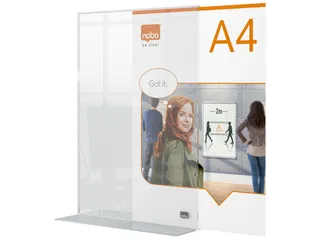 Infobord Nobo Premium Plus A4 acryl vrijstaand - 3