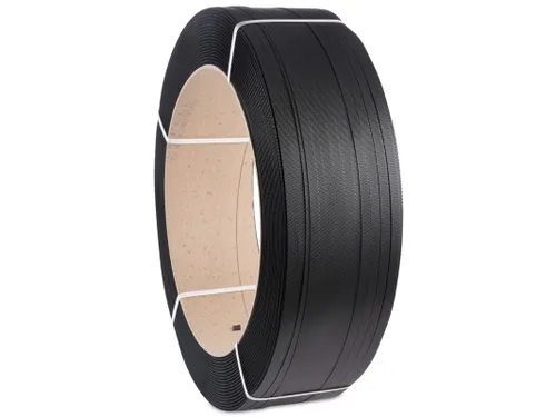Omsnoeringsband PP 8.0x0.55mmx4000mtr Zwart 2 rollen