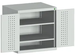 kast met geperforeerde platen,HxBxD 800x800x525mm,2xStalen bodem