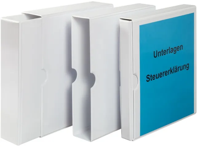 ringmap-set,1ringmap en 1verpakkingskarton,DIN A4,rug B 30mm,PVC,wit