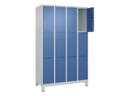 lockerkast,HxBxD 1950x1200x500mm,4x3vakken,vak B 300mm,cil.-slot
