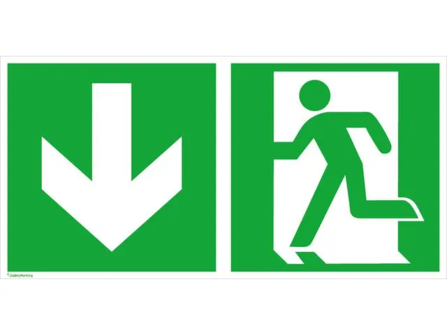 Panneau Sortie de secours Issue de secours à gauche