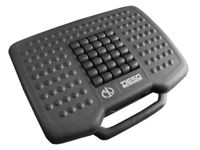 Voetensteun & Voetenbank Massage Rollers 6 Hoogte Standen Zwart