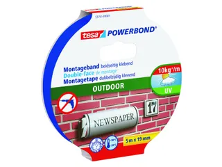Powerbond Tesa 55751 montagetape outdoor 19mmx5m Transparant - 2