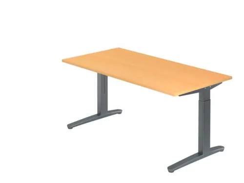 In hoogte verstelbaar bureau,HxBxD 680-850x1600x800mm,blad beuken
