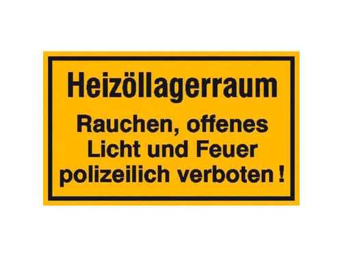 aanwijzingsbord,Opslagruimte stookolie Roken,PVC,om te verlijmen