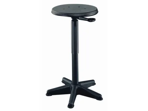 Draaikruk 360-490mm Pu Zwart Gasveer Zwart Voetkruis Glijders