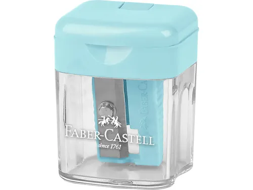 Puntenslijper Faber-Castell mini assorti display 24 stuks 6x blauw,6x
