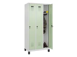 locker,HxBxD 1950x900x500mm,3vak,vak B 300mm,draaigrendel,voeten