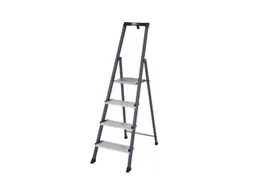 Trapladder,Eenzijdig,4Treden,Bordes M. Antislip Elementen