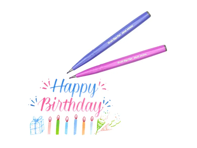 Brushpen Pentel Sign SES15C etui à 12 pastelkleuren