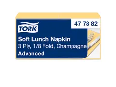 Tork 477882 Soft Lunchservet Advanced Champagne 33x33cm 1/8 vouw