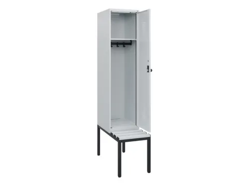 locker met bank,HxBxD 1950x400x815mm,1vak,vak B 400mm,draaigrendel