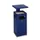 Combi-Asbak Staalplaat Blauw 910x395x395mm 3 Inworpopeningen