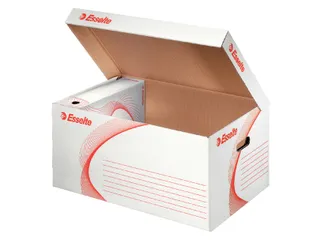 Archief- en transportdoos met deksel Esselte 560x265x380mm wit - 1