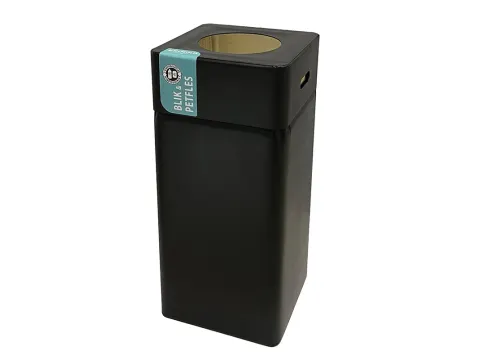 Afvalbak Blackline Blik/PET 105 liter Zwart