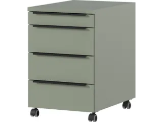 mobiel ladeblok,HxBxD 630x420x600mm,1 MA,3lade(n),m. randgreep - 1