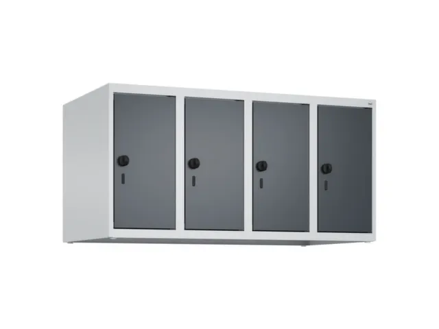 opzetkast,v. locker,4vak.,vak B 250mm,HxBxD 500x1000x500mm,vleugeldeur