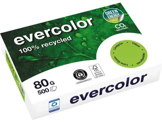 Gerecycleerd Kopierpapier Evercolor 80 Gram A4 Appelgroen - 1