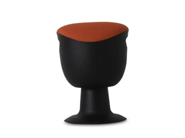 Kruk Kantelbaar Ergonomische Comfortstoel Oranje Stof Zwart Kunststof