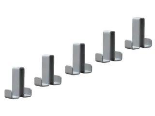 Dubbele Haak,V. Wand-/Staande Kapstok,Aluminium - 1