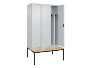 locker voor scheiding van kleding,HxBxD 2120x1200x815mm,3vak - 2