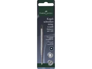 Balpenvulling Faber-Castell M zwart X-soft op blister - 1