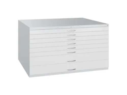 Tekeningenkast 760x1350x960mm 6+2 Laden Din A0 Ral 7035