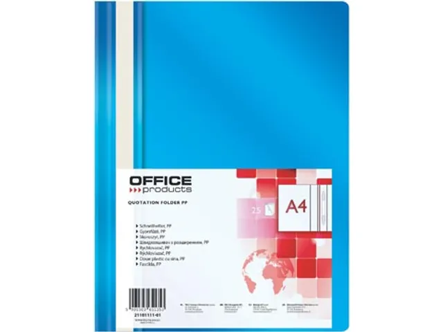 Office Products Snelhechtmap PP A4 Blauw