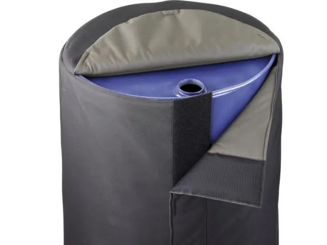 Isolerende Kap V. Verwarmingsmantel,V. 200L Vat,Buiten Teflon,Zwart